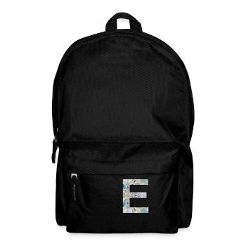 Letter E in mandala - Backpack - black - Front