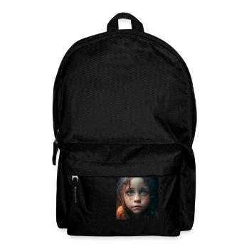 Trauriges Kind - Rucksack - Schwarz - Vorne