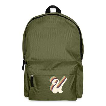 letter u - Backpack - olive green - Front