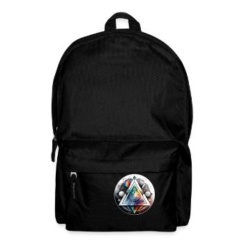Triangle and mystical circle geometric and futuristic - Backpack - black - Front