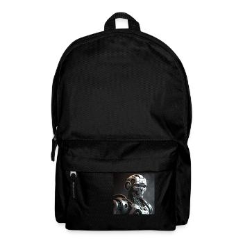 Rotäugiger Cyborg-Roboter - Rucksack - Schwarz - Vorne