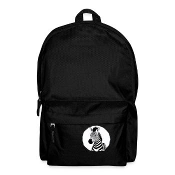 Fun Zebra Cartoon lustig Natur Tier Safari 7 - Rucksack - Schwarz - Vorne
