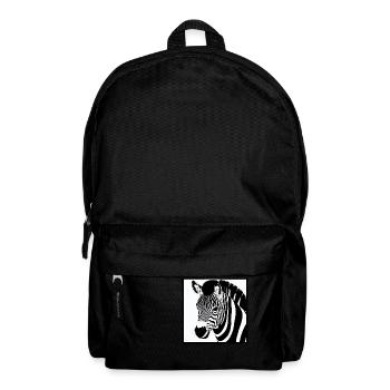 Fun Zebra Cartoon lustig Natur Tier Safari 8 - Rucksack - Schwarz - Vorne