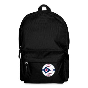 Akron Ohio Flagge USA Reise Souvenir Abzeichen - Rucksack - Schwarz - Vorne