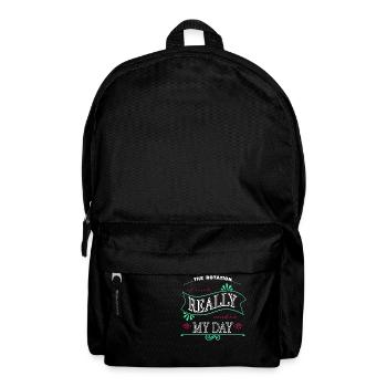 bday happy gift space travel art birthday present - Rucksack - Schwarz - Vorne