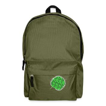 birthday present earth space ship believe - Rucksack - Olivgrün - Vorne