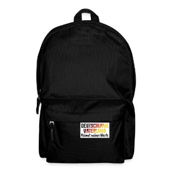 Deutschland - Heimat - Werte - Heimatliebe - Rucksack - Schwarz - Vorne