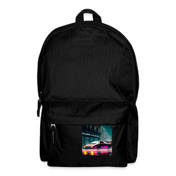 Synthwave Sport Auto art numérique - Sac à dos - noir - Devant
