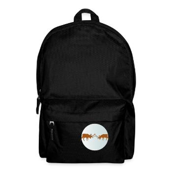 hirsche kampf 01 - Rucksack - Schwarz - Vorne