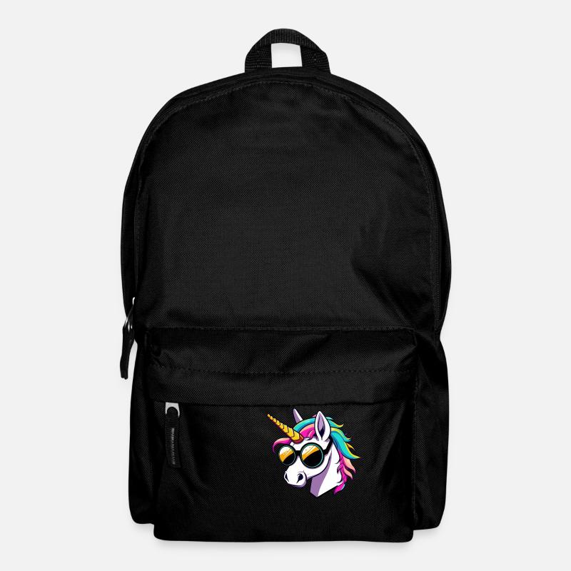 Licorne à lunettes de soleil - Sac à dos - noir