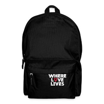 Wo die Liebe wohnt - Rucksack - Schwarz - Vorne