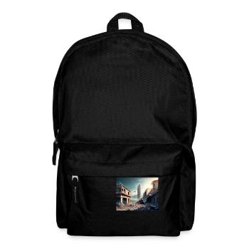 Erdbeben-Überlebende im Weltraum - Futuristisches - Rucksack - Schwarz - Vorne