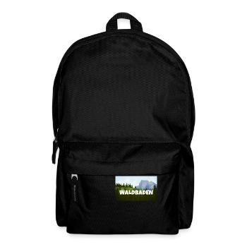 Waldbaden Achtsamkeitstrainer Natur Entspannung - Rucksack - Schwarz - Vorne