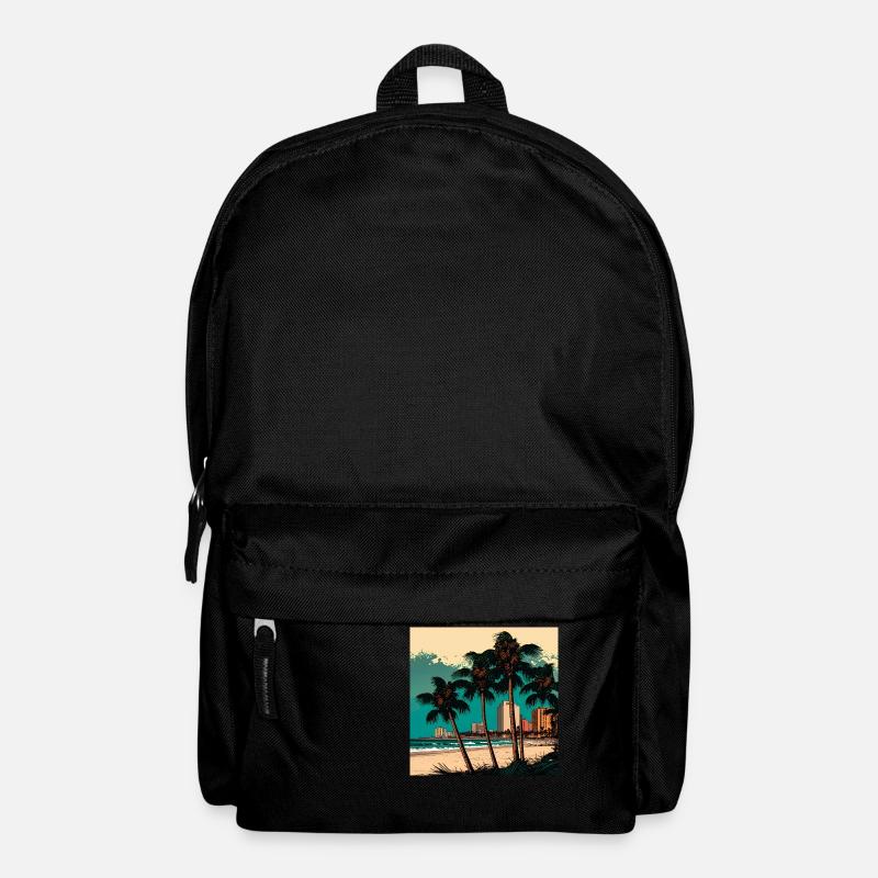 Miami, Japan Art Style - Rucksack - Schwarz