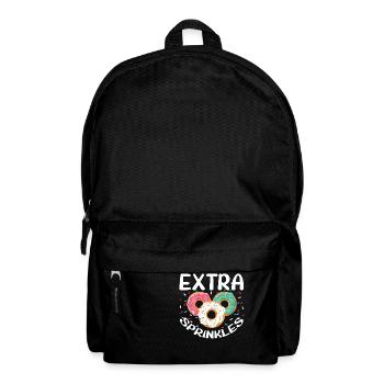 Extra Sprinkles - Funny Donut Enthusiast Sweets - Backpack - black - Front