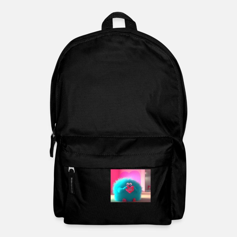 Monster mit Herz ICH BIN WERTVOLL - Rucksack - Schwarz