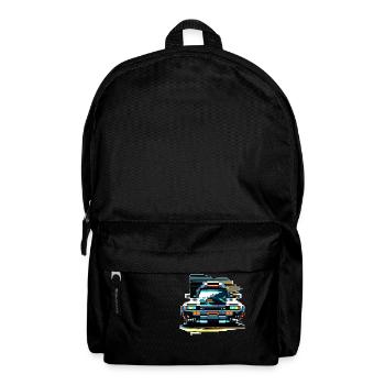 Futuristisches Auto im 8 Bit Pixel Design - Rucksack - Schwarz - Vorne