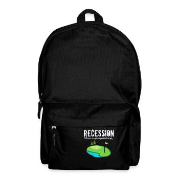 Funny Recession CEO Playing Miniature Gold Funny - Backpack - black - Front