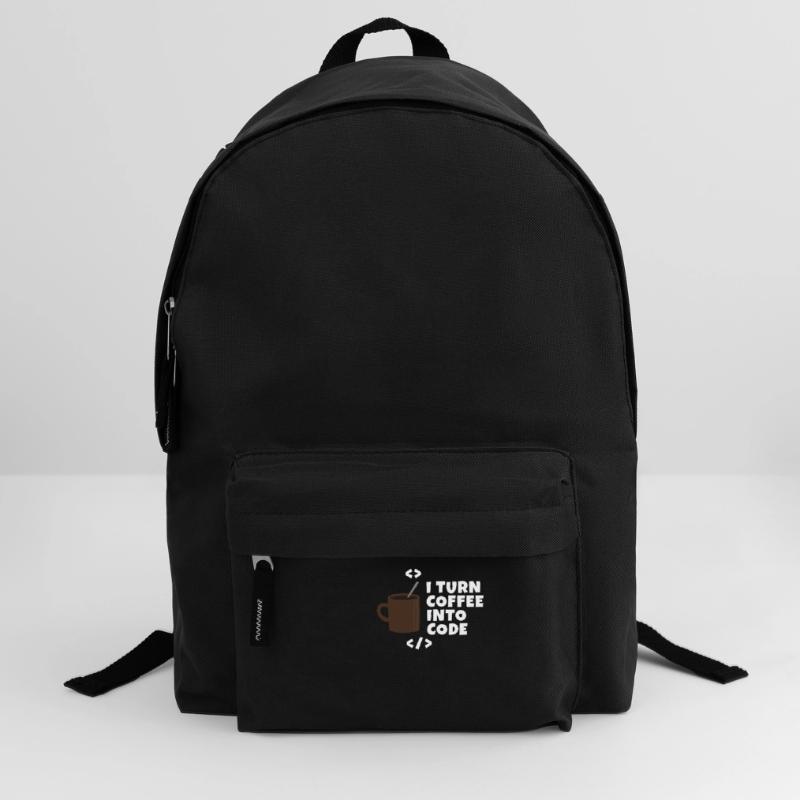 I turn coffee into code Programmierer Entwickler Rucksack