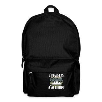 J’peux pas j’ai rando - Sac à dos - noir - Devant