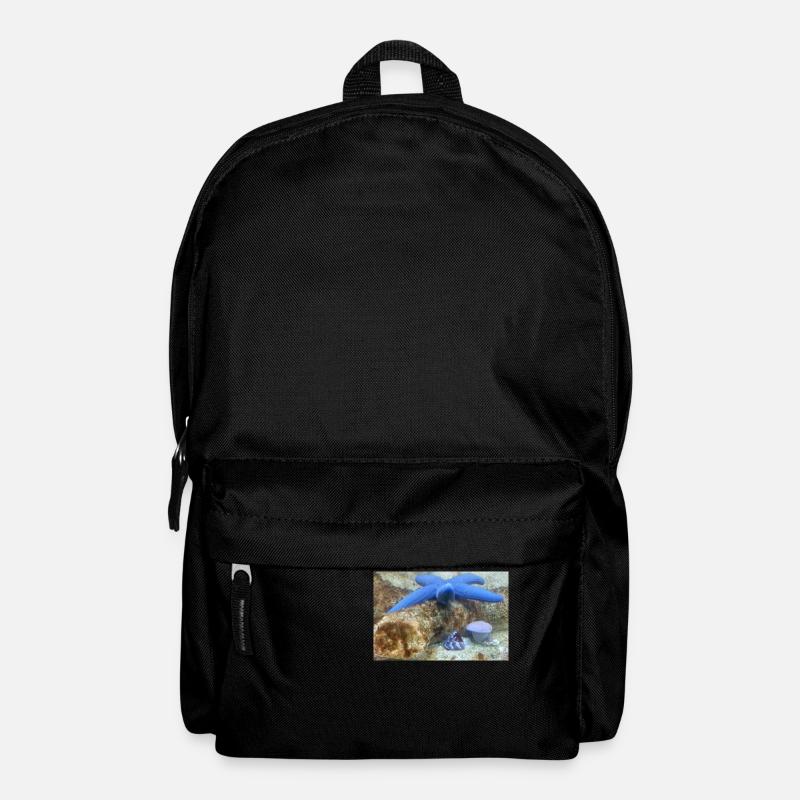Blauer Seestern - Rucksack - Schwarz
