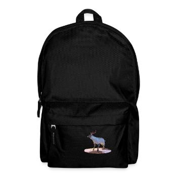 Low Poly Reindeer - Backpack - black - Front