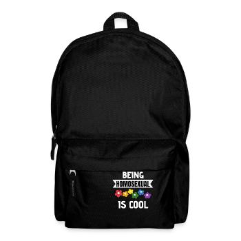 Homosexuell sein ist cool Gay Pride Geschenk LGBTQ - Rucksack - Schwarz - Vorne