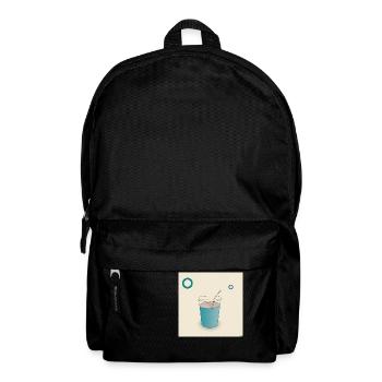 Design épuré d’un dessin numérique minimaliste de boisson - Sac à dos - noir - Devant