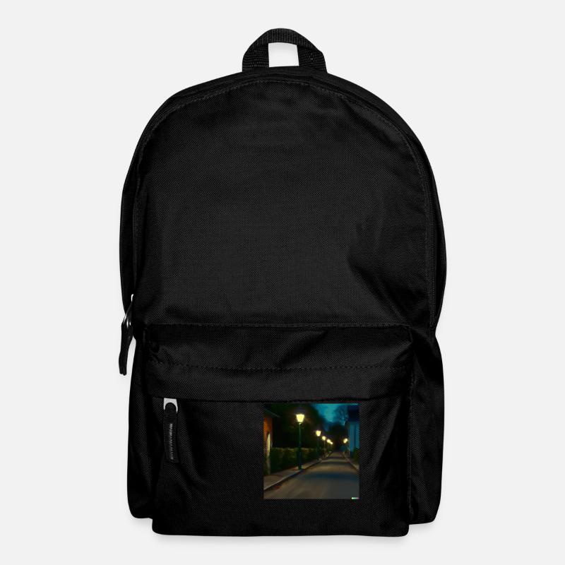 Einsame Straße - Rucksack - Schwarz