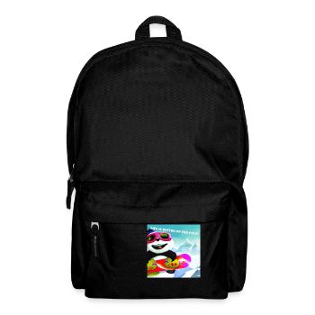 Panda auf Snowboard Variante 2 Geschenk - Rucksack - Schwarz - Vorne