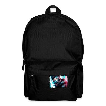 Soldier with data glasses in the fiction of the future - Backpack - black - Front
