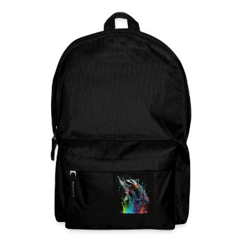 Raton laveur coloré, design unique - Sac à dos - noir - Devant