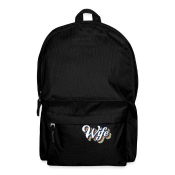 Retro Wife Matching Couple Wedding Party Marriage - Backpack - black - Front