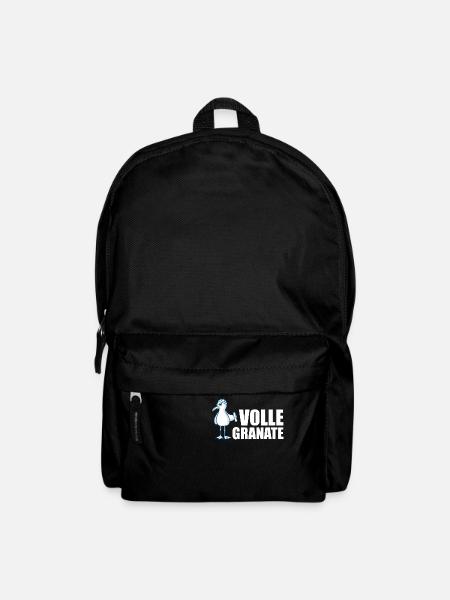 Coole Möwe = volle Granate - Rucksack - Schwarz
