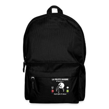 la pelote basque m'appelle faut que j'aille - Sac à dos - noir - Devant