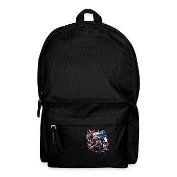 American Football - Spieler - Logo - Touchdown - Rucksack - Schwarz - Vorne