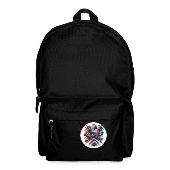 American Football - Spieler - Logo - Touchdown - Rucksack - Schwarz - Vorne