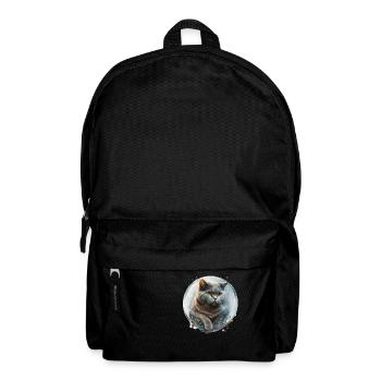 Cute Cat Britisch Kurzhaar Space Art - Rucksack - Schwarz - Vorne