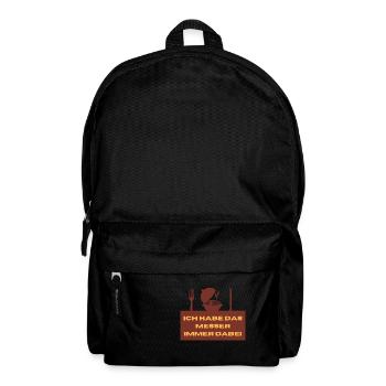 Liebe für Essen / Grillen / BBQ - Rucksack - Schwarz - Vorne
