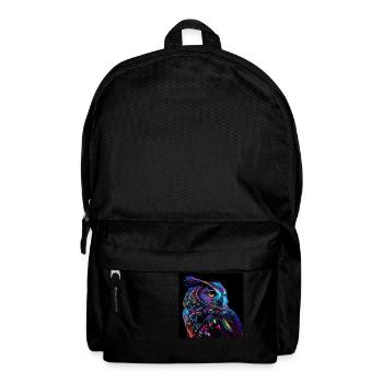 OWL DESIGNER PRINT, DESIGN UNIQUE 2. - Sac à dos - noir - Devant