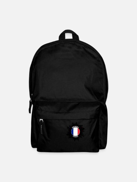 Grenoble Skyline France Flag Souvenir de voyage - Sac à dos - noir