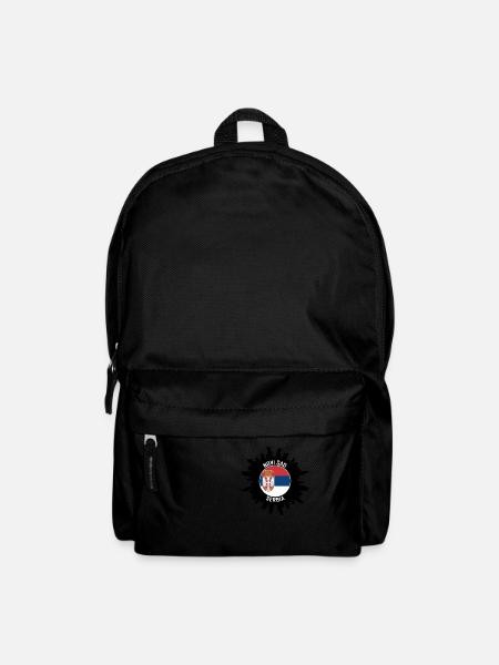 Novi Sad Skyline Serbien Flagge Reise Souvenir - Rucksack - Schwarz