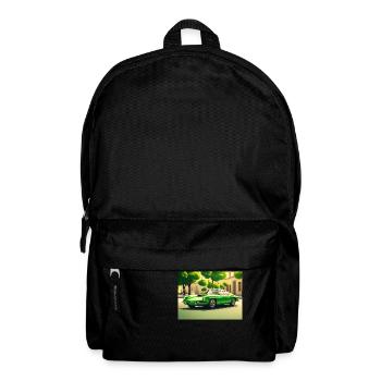 Sports car 80s green - Backpack - black - Front