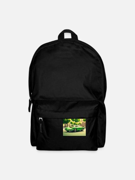 Sportwagen 80er Jahre grün - Rucksack - Schwarz