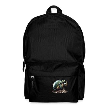 Meeres Schildköte surfe avec de la bière. Motif cool - Sac à dos - noir - Devant