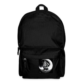 Sailing shipin the night drawing - Backpack - black - Front