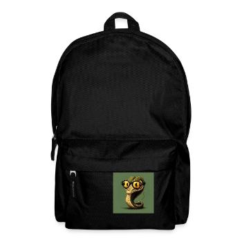 The retro spectacle snake - Backpack - black - Front