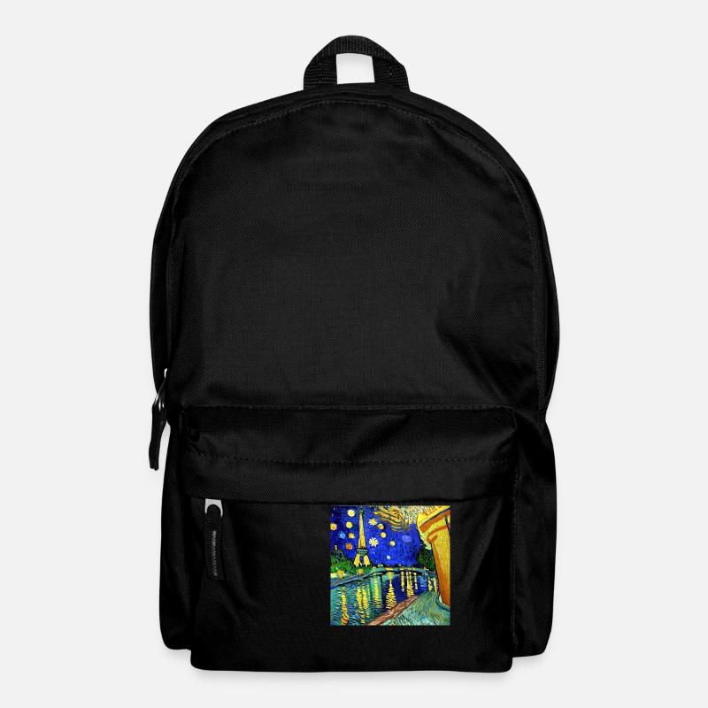 Paris Eiffelturm van gogh - Rucksack - Schwarz