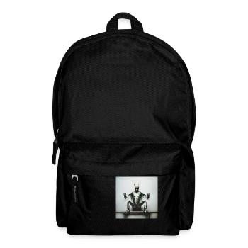 Portrait of silver shimmering insect - Backpack - black - Front