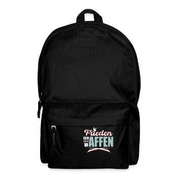 Frieden schaffen ohne Affen! - Rucksack - Schwarz - Vorne